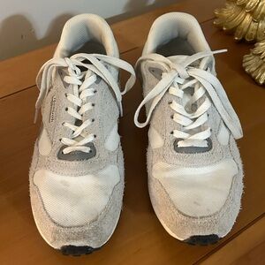 White and Gray Sneakers